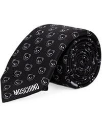 Moschino - Teddy Bear-Pattern Silk Tie - Lyst
