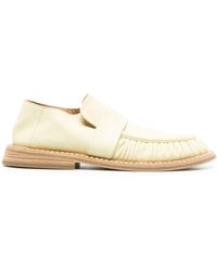 Marsèll - Round-toe Ruched Leather Loafers - Lyst