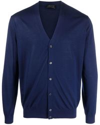 Prada - Fine-knit V-neck Cardigan - Lyst