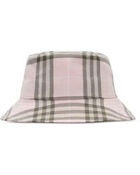 Burberry - Check Cotton Bucket Hat - Lyst