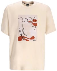 BOSS - T-Shirt Mit Grafischem Print - Lyst