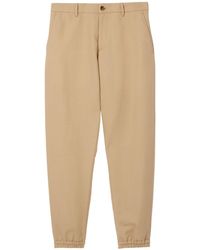 Burberry - Logo-embroidered Tapered-leg Track Pants - Lyst