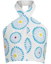 Cala De La Cruz - Ivy Floral-Print Halterneck Top - Lyst