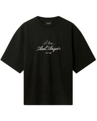Axel Arigato - Logo-Embroidered Dropped-Shoulder T-Shirt - Lyst