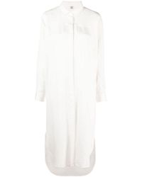 Totême - Long-sleeved Striped Shirt Dress - Lyst