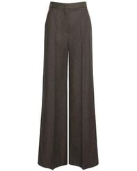 Max Mara - Pressed-Crease Wide-Leg Trousers - Lyst