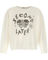 Second/Layer - T-Shirt Imprimé À Manches Longues - Lyst