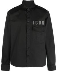 DSquared² - Slogan-Embellished Long-Sleeve Shirt - Lyst