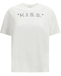 Off-White c/o Virgil Abloh - Kiss Quote Reg Relaxed Cotton T-Shirt - Lyst