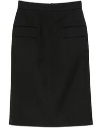 McQueen - Pocket-Detail Midi Skirt - Lyst