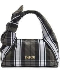 Patou - Knot Check-Print Tote Bag - Lyst
