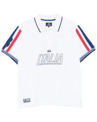 La Martina - Logo-Print Striped Polo Shirt - Lyst