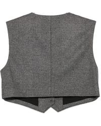 MSGM - Cropped Button-Up Waistcoat - Lyst