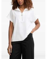 Joseph Ribkoff - Quarter-Zip Short-Sleeve Polo Top - Lyst