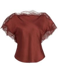 A.L.C. - Luna Lace-Trimmed Top - Lyst