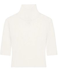 Courreges - Logo-Detail Cropped Sweater - Lyst