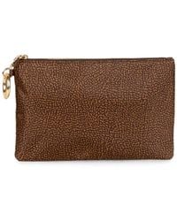 Borbonese - Pochette À Imprimé Animalier Et Logo - Lyst