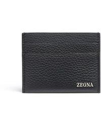 ZEGNA - Tarjetero con placa del logo - Lyst