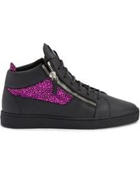 Giuseppe Zanotti - Kriss Leather Mid-Top Sneakers - Lyst