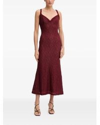 Bardot - Ruffled V-Neck Midi Dress - Lyst