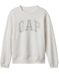 Gap - Rhonestone-Embellished Logo Sweater - Lyst