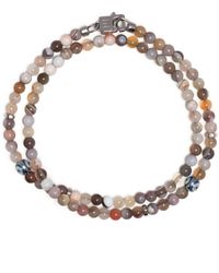 Tateossian - Sterling Silver Beaded Bracelet - Lyst