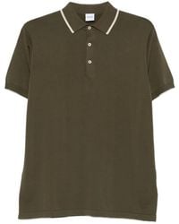 Aspesi - Contrast-Collar Knit Polo Shirt - Lyst
