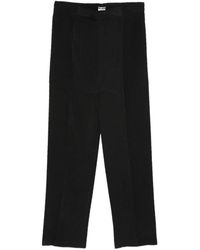Issey Miyake - Plissé-Effect Cropped Trousers - Lyst
