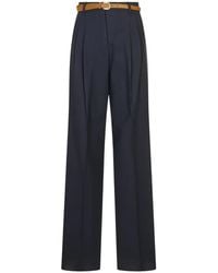 Max Mara - Adunco Belted Cotton Trousers - Lyst