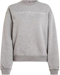 Tommy Hilfiger - Sweatshirt Mit Rundem Ausschnitt - Lyst