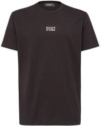 DSquared² - Embossed-logo Cotton T-shirt - Lyst