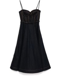 Zimmermann - Denim Corset Dress - Lyst