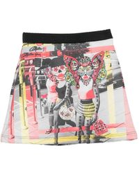 The Artistylist - Graphic-Print Silk Mini Skirt - Lyst