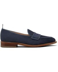Thom Browne - Suede Varsity Penny Loafers With Leather Soles - Lyst