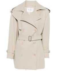 Max Mara - Cacio Double-Breasted Belted Duster Coat - Lyst