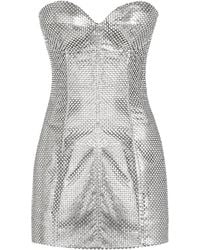 Dolce & Gabbana - Mesh Strapless Mini Dress - Lyst