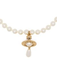 Vivienne Westwood - Perlenkette mit Logo - Lyst