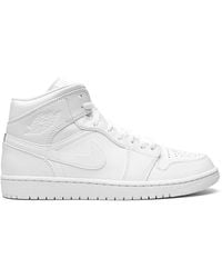 Nike - Air 1 Mid "Triple" Sneakers - Lyst