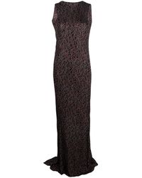 VITELLI - Draped-detailing Floor-length Dress - Lyst