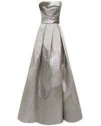 Gemy Maalouf - Strapless Beaded Corset Gown - Lyst