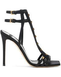 Elisabetta Franchi - Satin Sandals With Hooks - Lyst