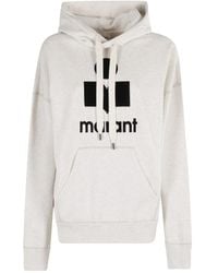 Isabel Marant - Felpa Con Coulisse, Logo E Cappuccio - Lyst