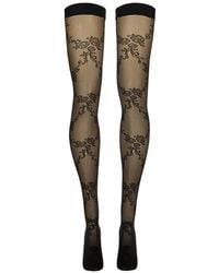 Wolford - Floral-Lace Stay-Up Stockings - Lyst