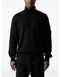 C.P. Company - Lambswool Turtleneck Lens Sweater - Lyst