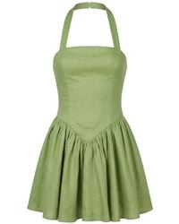 Nicholas - Amalie Halter-Neck Mini Dress - Lyst
