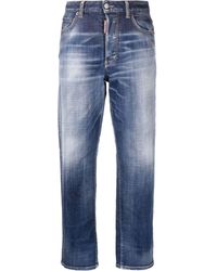 DSquared² - Ausgeblichene Straight-Leg-Jeans - Lyst
