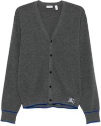 Burberry - Equestrian Intarsia Wool Cardigan - Lyst