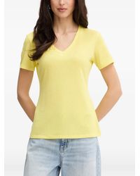 Liu Jo - V-Neck Logo-Embroidered T-Shirt - Lyst