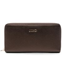 Liu Jo - Logo-Plaque Zip-Around Wallet - Lyst