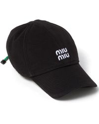 Miu Miu - Honkbalpet Met Geborduurd Logo - Lyst